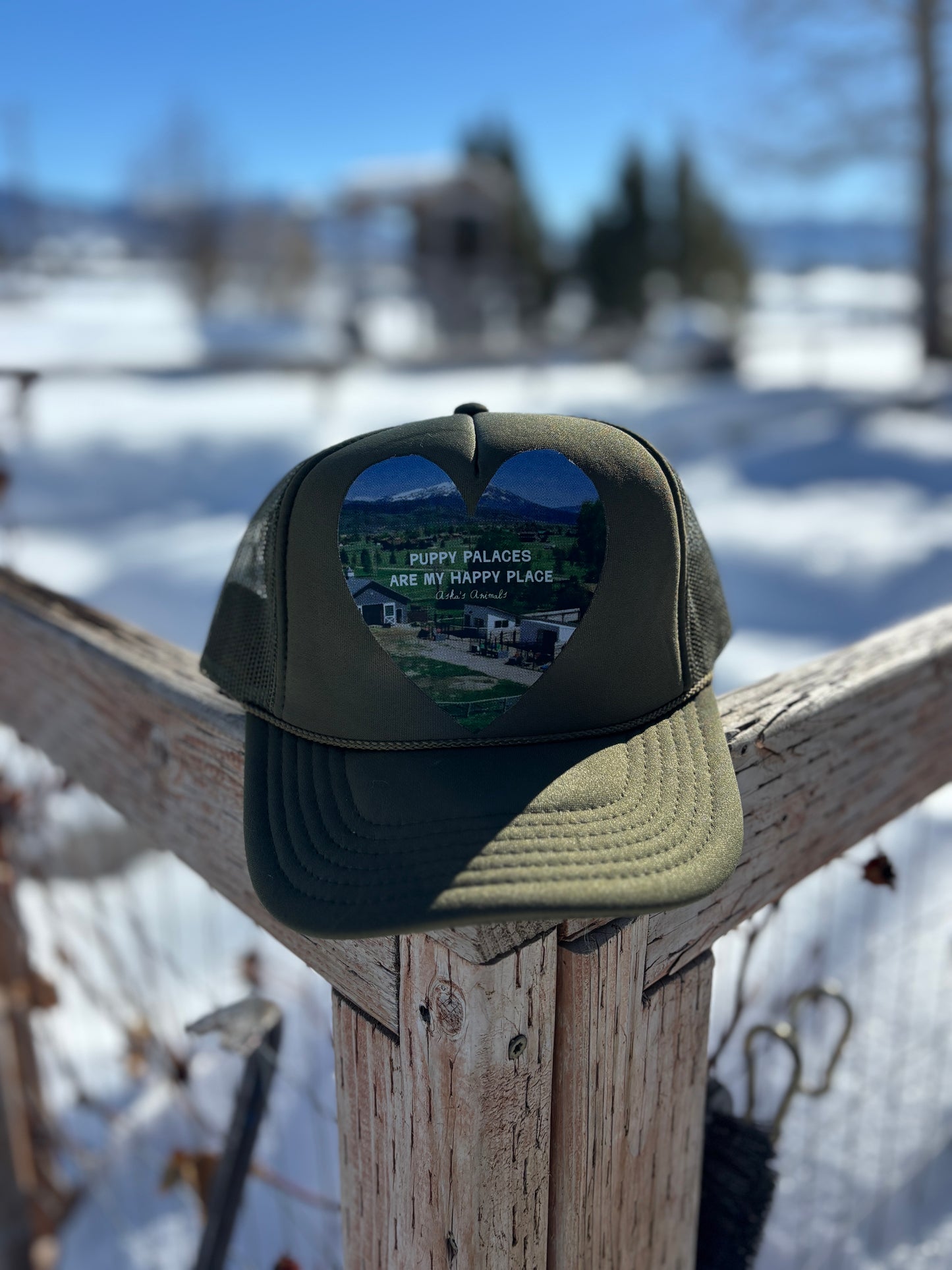 Puppy Palaces Are My Happy Place Trucker Hat