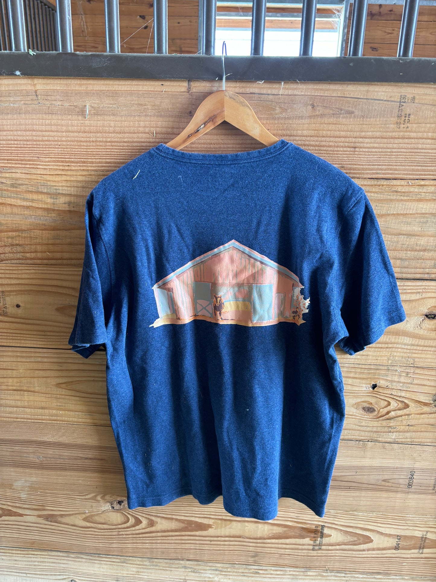 Doogie Retro Barn Blue T-Shirt